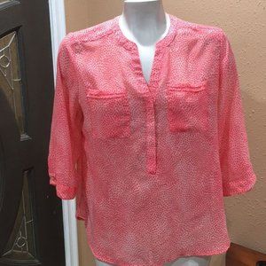 Pink leopard blouse